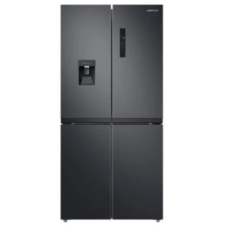 Samsung 488L Premium Frost Free Slim 4-Door Refrigerator w/ Digital Display & Non-Plumbed Water, Anthracite Dispenser| Twin Cooling Plus™, Elegant and Modern Design, [RF48A401EB4/EU]