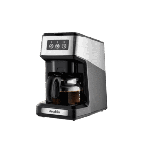 Decakila 650W 0.6L Automatic Drip Coffee Maker w/ Grinding Function, Programmable Timer Mode & Keep Warm Plate| 4-Cup Coffee Maker w/ Grinder, Integrated Design of Filter & Blade, 30s of Grinding [KECF021B]