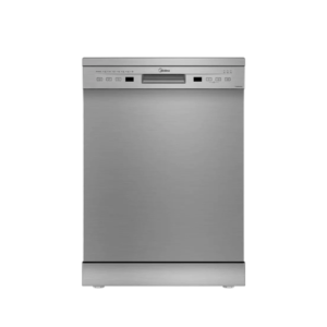 Midea Freestanding Dishwasher w/ 12 Place Settings| Inverter Quattro, Half-Load Cleaning, Silver [WQP12-5201G(S)]