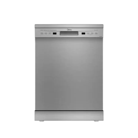 Midea Freestanding Dishwasher w/ 12 Place Settings| Inverter Quattro, Half-Load Cleaning, Silver [WQP12-5201G(S)]