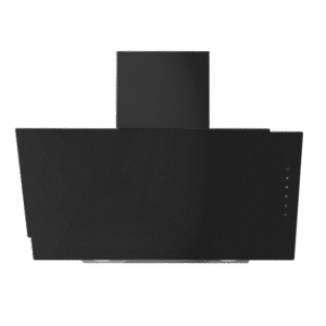 Midea 90cm Angled Cooker Hood w/ Black Tempered Glass | 600 m³/h Airflow, LED Lighting, Touch Control, 3+Boost Speeds, Recirculation & Exhaust [90J72-B]