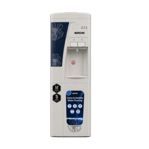Bruhm Hot & Cold Water Dispenser w/ Fridge Cabinet & Built-in Water Cup Compartment, Warm Grey [BDS-HC39]
