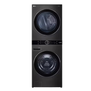 LG 26/16kg AI WashTower™ with Centre Control™| Single Unit WashTower w/ 26kg Washer Capacity & 16kg Dryer Capacity, Dual Inverter Heat Pump™, Black Steel Colour [FWT2116BS]