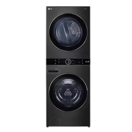 LG 21/16kg AI WashTower™ with Centre Control™| Single Unit WashTower w/ 21kg Washer Capacity & 16kg Dryer Capacity, Dual Inverter Heat Pump™, Black Steel Colour [FWT2116BS]
