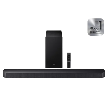 Samsung 360W  Q-Series 3.1.2ch Soundbar with Wireless Subwoofer (2025)| Dolby Audio, Q-Symphony, Adaptive Sound, HDMI eARC, Game Mode Pro, Bluetooth, Acoustic Beam, Tap Sound  [HW-Q600F/KE]