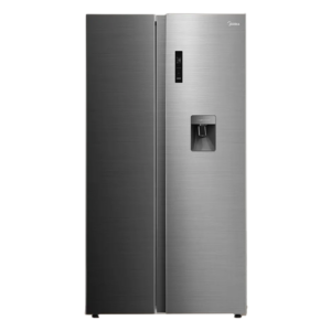 Midea 553L 3-Star Frost Free Side by Side Refrigerator w/ LED Display & Water Dispenser| Inverter Compressor, Multi Air Flow Cooling, Child Lock, Bru Steel [MDRS710FGF46D]