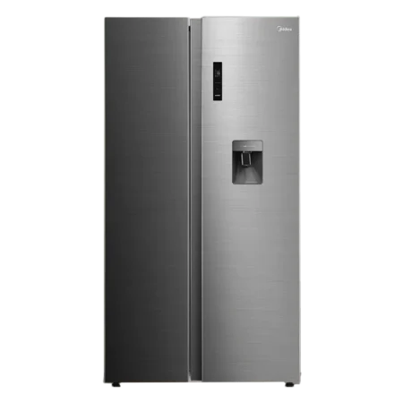 Midea 553L 3-Star Frost Free Side by Side Refrigerator w/ LED Display & Water Dispenser| Inverter Compressor, Multi Air Flow Cooling, Child Lock, Bru Steel [MDRS710FGF46D]