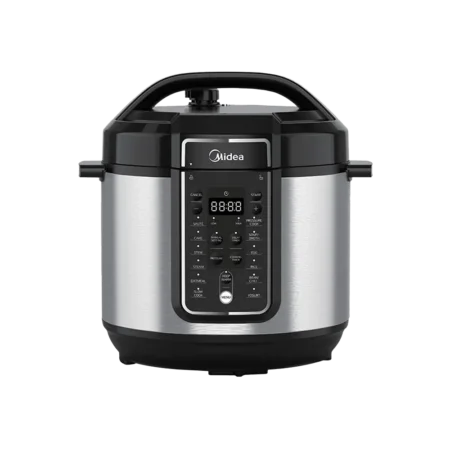 Midea 7.6L 1200W Electric Pressure Cooker w/ LED Display| Multi-Functional Programmable Slow Cooker, Rice Cooker, Steamer, Sauté Pan, Yogurt Maker, and More, Stainless Steel, 9-Stage Realsafe System [MY-CS8037WP2]