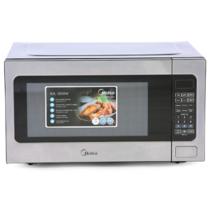 Midea 62L Large Capacity Solo Microwave Oven w/ Digital Touch Control| 1200W, Child-Safety-Lock, 6 Auto Menus, LED Display with Timer, Defrost & Delay Start Function, Silver [EM262AMY-S]