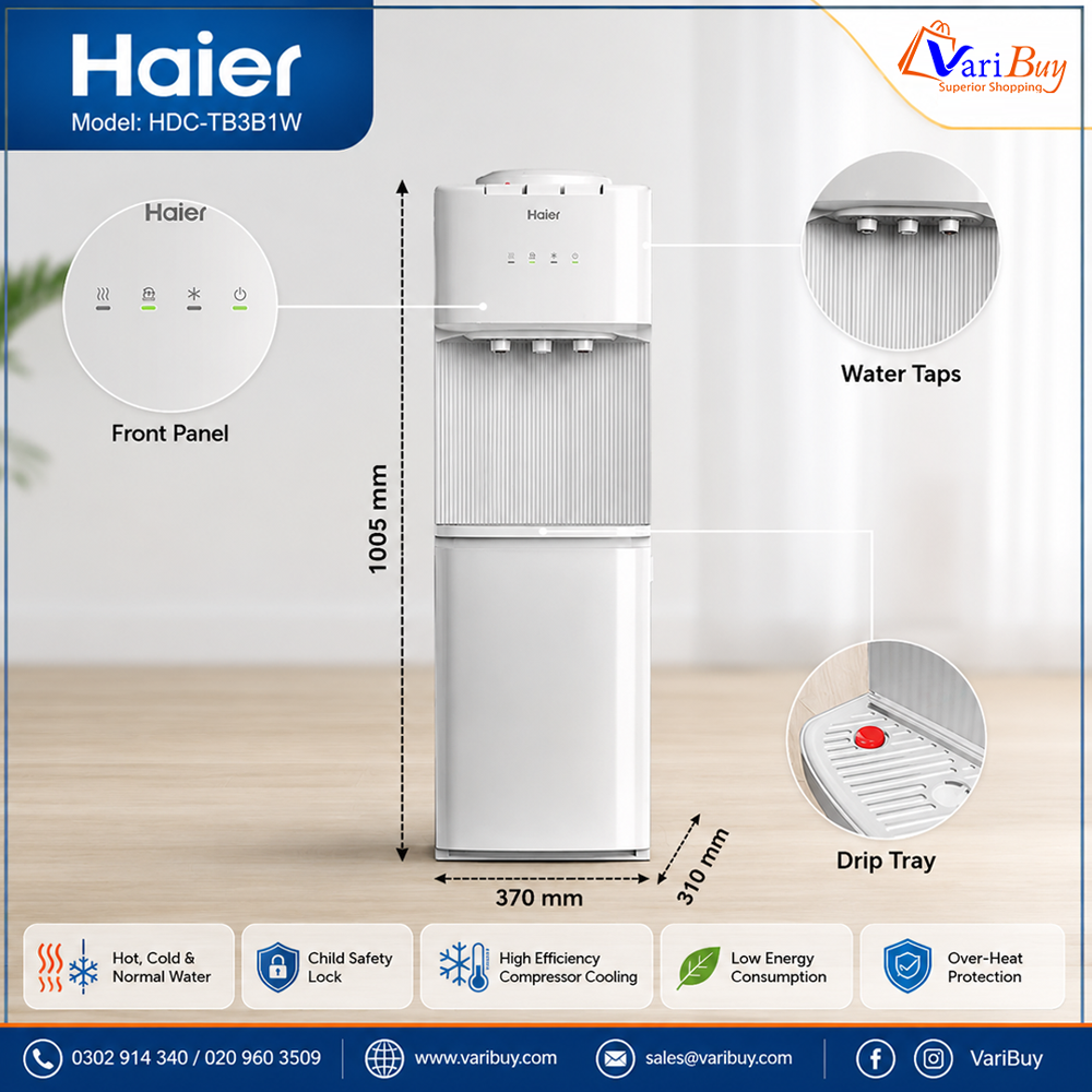 HAIER-HDC-TB3B1W-WATER-DISPENSER.