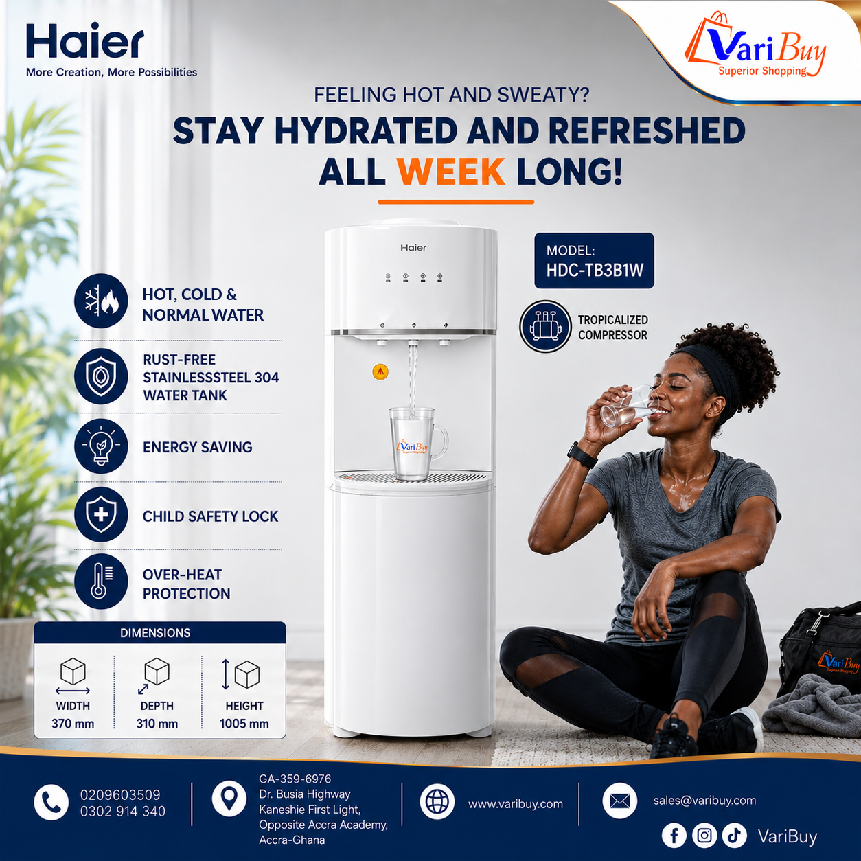 HDC-TB3B1W-HAIER WATER-DISPENSER