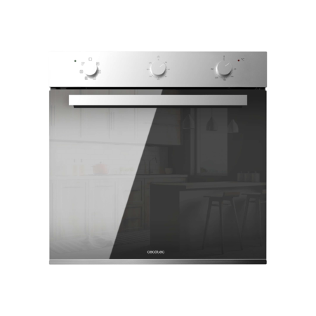 Cecotec Bolero Hexa M236000 60cm Built-in Electric Oven| 70L Capacity, 2800W, Steam Base XXL, Steam Assist, Steam EasyClean, Cooling Fan, Defrost Mode, Eco Mode, Convection Mode, Triple Glass Door, Stainless Steel, Mirror Effect [Bolero Hexa M236000 Mirror Time A ]