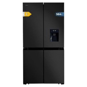Cecotec 564L Spanish 4-Door French Door Frost Free Refrigerator w/ Water Dispenser | Inverter Plus Compressor, MultiAirFlow, Fast Cooling & Fast Freezing [Bolero Coolmarket 4D 564 Dark E]