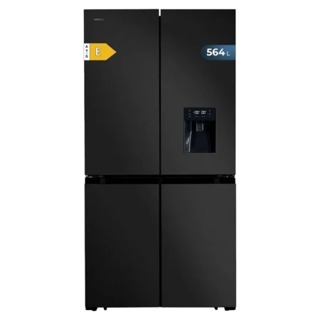 Cecotec 564L Spanish 4-Door French Door Frost Free Refrigerator w/ Water Dispenser | Inverter Plus Compressor, MultiAirFlow, Fast Cooling & Fast Freezing [Bolero Coolmarket 4D 564 Dark E]