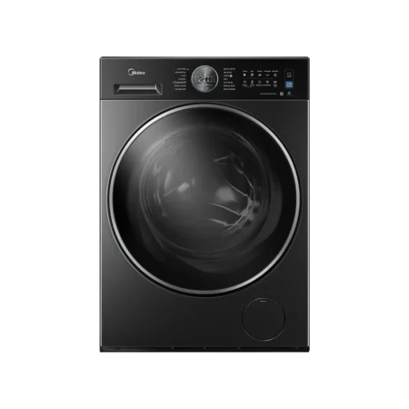 Midea 10kg Fast Clean, Perfect Fit MF205 Front Loading Washer w/ BLDC Inverter Motor| 1400 rpm, Storm Wash, LED Lunar Dial, Anti Rust + Anti Yellowing [MF205W100WB/T]
