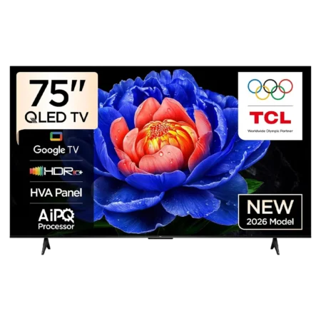 TCL 75" T6D Premium QLED Google TV (2026)| Colourful Quantum Crystal, Bionic Colour Optimization Technology, HVA Panel, AI Cinematic Agent, AiPQ Processor, Dolby Vision, Dolby Atmos, Slim & Uni-Body, Hands-free Voice Control [75T6D]
