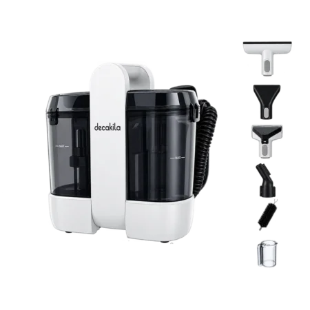 Decakila 450W Portable Spot Cleaner| Multifunction Wired Dry & Wet Cleaner Machine, with 5 Accessories, for Carpet/Curtain/Car Seat/Sofa Couch [CEVC007W]