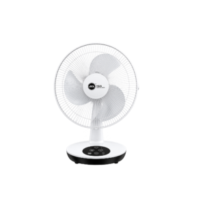 H&A 16'' Rechargeable Oscillating  Fan| 3-Speed Control, LED Night Light, USB for Mobile Charging, Powered by AC Electricity, DC Battery [H&A-215-16]