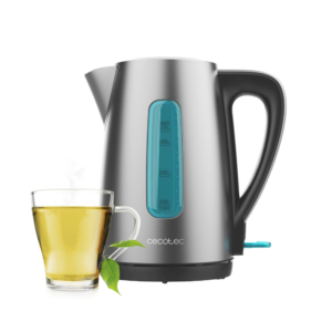 Cecotec 1.7L 2200W Thermosense 210 Steel Kettle | Premium Stainless-Steel Design, Fast heating [Thermosense 210 Steel]