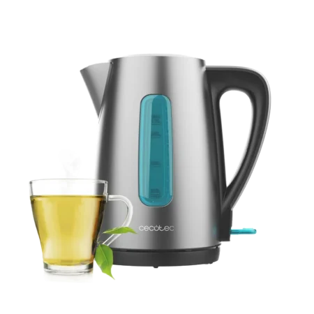 Cecotec 1.7L 2200W Thermosense 210 Steel Kettle | Premium Stainless-Steel Design, Fast heating [Thermosense 210 Steel]