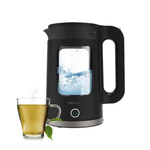 Cecotec 1.7L 2200W Thermosense 330 Glassy Kettle | High-Quality Borosilicate Glass Body, Anti-Limescale Filter, 360° Base [Thermosense 330 Glassy]