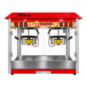 Veltrex Double Pot Commercial Heavy Duty Electric Popcorn Machine| Stainless Steel Popcorn Machine, Commercial and Home