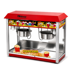 Veltrex Double Pot Commercial Heavy Duty Electric Popcorn Machine| Stainless Steel Popcorn Machine, Commercial and Home