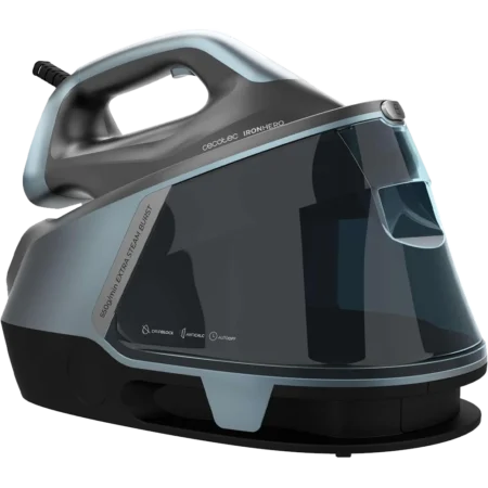 Cecotec 3200W IronHero 3200 Station Horizontal Steam Ironing Station w/ Digital Display| 8-bar Pressure, Ultra-glide Ceramic Soleplate, Auto Shut Off Safety System, Anti-scale Filter, Anti-drip System, Self-cleaning Function, 420 g/min Steam Boost, 150 g/min Continuous Steam [IronHero 3200 Station]