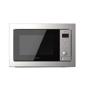 Cecotec 60cm 25L GrandHeat 2500 Built-in Digital Built-in Microwave w/ Grill| 900W across 5 Power Levels, 8 Programs, Quick Start, Steel Black [GrandHeat 2500 Built-in SteelBlack]
