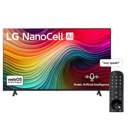 LG 75" NanoCell AI NANO81 4K Smart TV w/ Magic Remote (2024)| Superior Picture and Sound Quality, α8 AI Processor 4K [75NAN080]