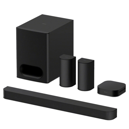 Sony 1000W BRAVIA Theater System 6 w/ 5.1ch with subwoofer| Dolby Atmos/DTS:X Soundbar Home Theatre with Powerful subwoofer & Wireless Rear Speakers, Voice Zoom3,BCA App, Bluetooth,HDMI eARC [HT-S60]