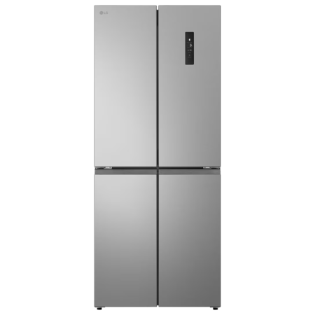 LG 400L 3-Star Frost Free Multi-Door Refrigerator w/ Electronic Display| Inverter Compressor, FRESHConverter™, Multi Air Flow, Child Lock, Prime Silver [GCFB41FPLAM]