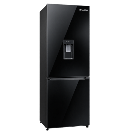 Nasco 309L 2-Star Bottom Freezer Refrigerator w/ Water Dispenser| Black Glass [NASD2-42-WDB]