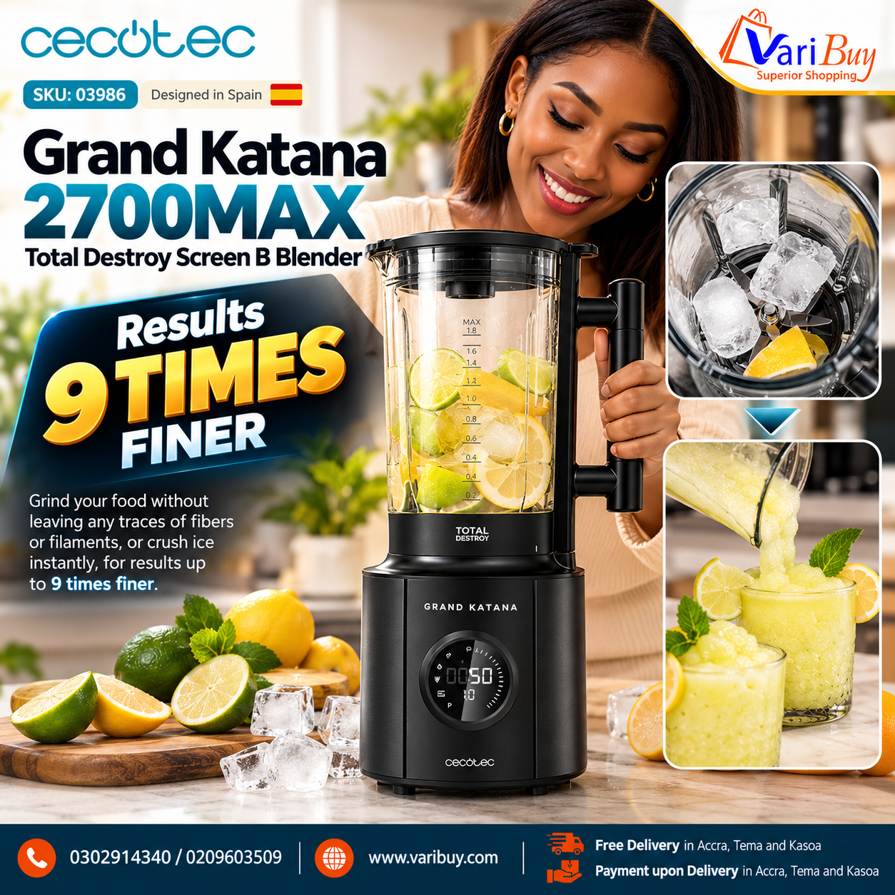 CECOTEC-GRAND-KATANA-2700MAX-TOTAL-DESTROY-W-10-Speed-BLENDER–Results 9 times finer