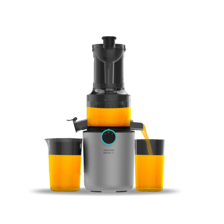 Cecotec Juice&Live 1500 Slim Cold Press Juicer w/ 200W DC Motor| 1 Speed ​​and Reverse Function, 82mm Mouth, 55±5 RPM, Easy Assembly and Cleaning [Juice&Live 1500 Slim]
