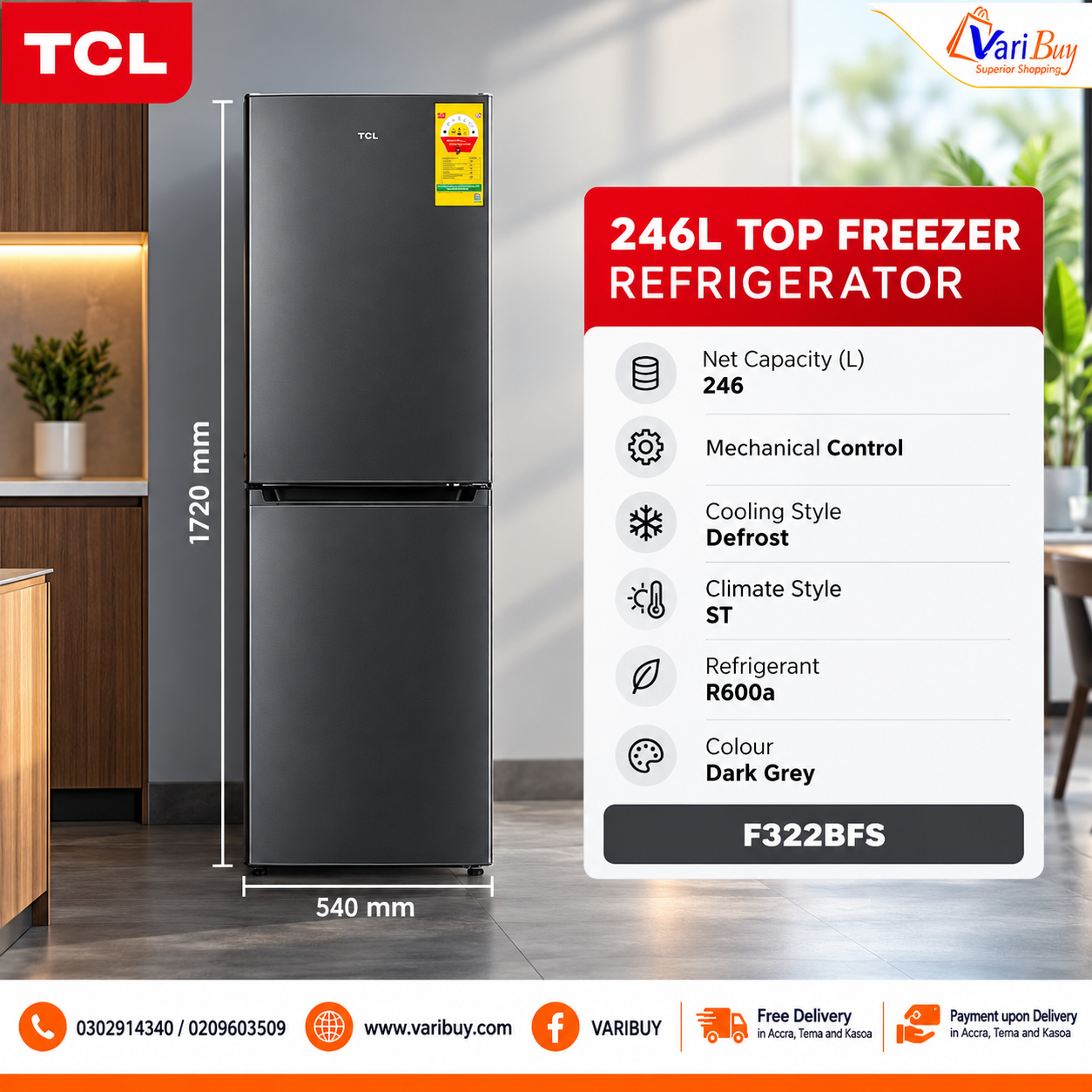 F322BFG-REFRIGERATOR F322BFG-REFRIGERATOR