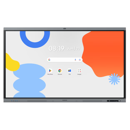 Samsung 86″ WAF Series Interactive E-Board Android with Built-in Camera | IPS Display, 4K UHD Resolution, 8ms Response Time, IR Touch Technology, WiFi + Bluetooth Connectivity, 12/7 Operation Time, SM-WA65F, Black [LH86WAFPLGCXUE]