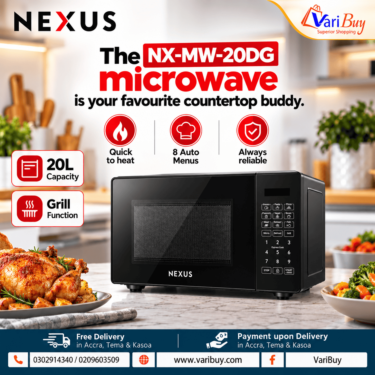 Nexus 20L Digital Microwave Oven Nexus 20L Digital Microwave Oven
