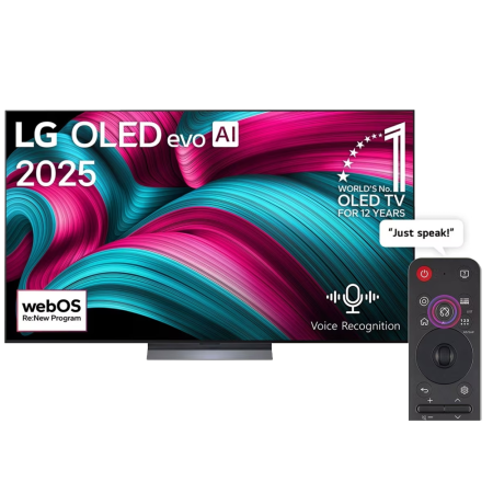 LG 83" OLED evo AI C5 4K 144Hz webOS25 Smart TV w/ AI Magic remote (2025) | MD FreeSync Premium Smart TV Ultra Slim Design AI Magic remote webOS25 Dolby Vision / HDR10 / HLG/Dolby Atmos [OLED83C56LA]